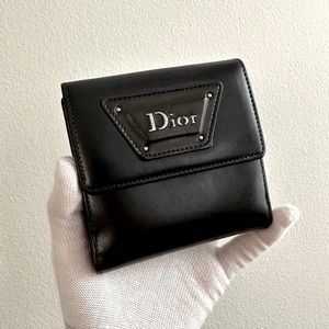 SOLD Dior Black Vintage Compact Wallet